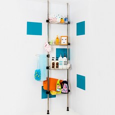 Dadaliving 頂天4層浴室置物架, 混色, 1個