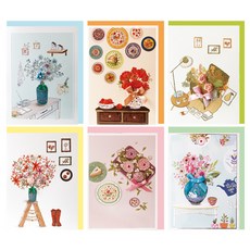 From&To 靜物6種卡片組 ft222, 混合顏色, 1套