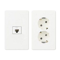 진흥전기 V시리즈 모듈라 8p 1구 소 + 2구 콘센트, 1세트