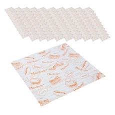 SL 漢堡包裝紙橙色, 100件, 1個