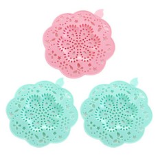 THE ZAKKA 浴室多功能花形過濾器 Y217LCCF034 淺綠色 2入+粉色, 1套, 淺綠色, 粉色