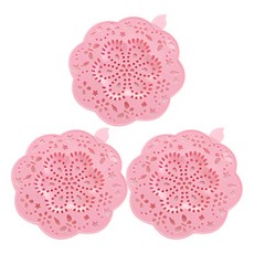 THE ZAKKA 花朵造型多功能過濾網 Y217LCCF037 粉紅色, 3片