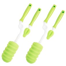 베이비앤아이 프리미엄 회전 젖병솔 2p + 꼭지솔 2p 세트, 1세트