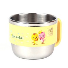 엄마까투리 스텐 손잡이컵, 혼합 색상, 1개