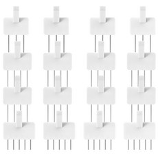 PRESENT 一鍵式掛鉤壁紙釘 方形, 純白色, 16個