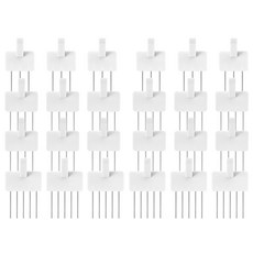 PRESENT 一鍵式掛鉤壁紙釘 方形, 純白色, 24個