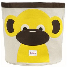 3스프라우츠 장난감 정리함 대형 스토리지 빈, 옐로우 몽키, 1개
