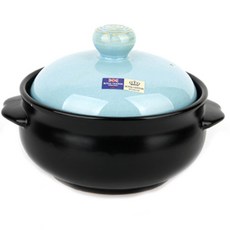 ROYAL VENTON 雙耳陶瓷砂鍋+鍋蓋組 天空藍 L號, 1個, 225mm