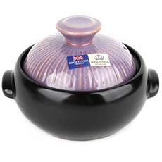 ROYAL VENTON 陶瓷砂鍋+丁香紫色線條印花鍋蓋, 130mm, 1入