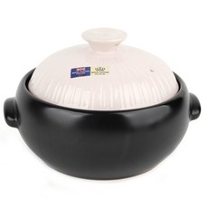 ROYAL VENTON 陶瓷砂鍋+淡粉色線條印花鍋蓋, 190mm, 1入