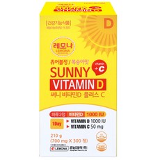 경남제약 써니 비타민D 플러스C 복숭아맛, 1개, 300정