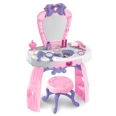 바비 멜로디화장대 화장놀이세트, 핑크, 1개