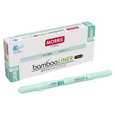 모리스 뱀부라이너 형광펜, 민트, 12개