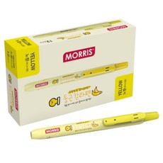 MORRIS 水果香味圓頭彩色螢光筆, 黃色, 12個