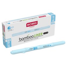 MORRIS 竹節螢光筆, 藍色, 12個