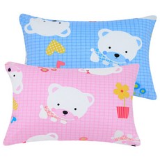 BED&DECO 小熊印花枕頭套 2入