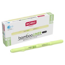 MORRIS 竹節螢光筆, 綠色, 12個