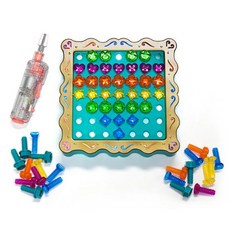 Learning Resources 設計與鑽孔 閃亮亮電動工具板玩具 EDI4125, 混合顏色, 1個