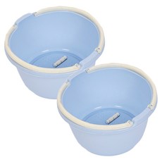 리버그린 프리미엄 원형 롤링 족욕 바스켓 블루, 2개입