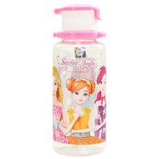 시크릿쥬쥬 어깨끈 빨대 물통, 혼합 색상, 380ml