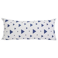 ECONY HOUSE 三角形圖案純棉靠枕, 藍色