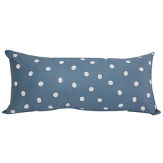 ECONY HOUSE 圓點圖案棉質靠墊, 藍色