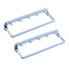 BeurreokMateu 黏貼式折疊抹布架, 藍色, 2件