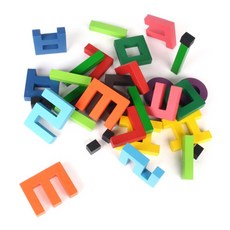 伍德皮亞 韓文積木 訓民學習教具 彩色 35, 混色, 1個