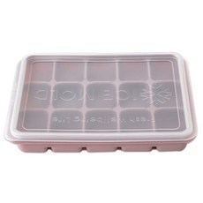 키친팩토리 파스텔 실리콘 얼음틀 15구, 핑크, 1개