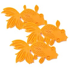 리빙조이 KITCHEN&JOY 피쉬 컵받침, 오렌지