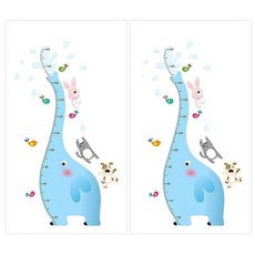 포트렘 포인트 스티커 아이방 시리즈 2p, 코끼리 키재기