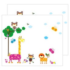 포트렘 포인트 스티커 아이방 시리즈 2p, 초원의 친구들