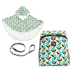 kinder palm 防走失背包+背帶+斗篷, 綠色