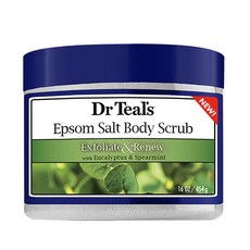 Dr Teal's 瀉鹽身體磨砂膏桉樹和留蘭香, 454克, 1個