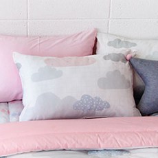 코지엔 구름 홑겹베개커버, 흰색