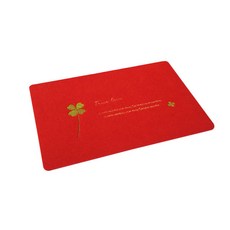 아울리빙 크로바 주방 욕실 발매트, 레드