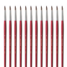 화홍 771 고급 수채화 환붓, 6호, 12개