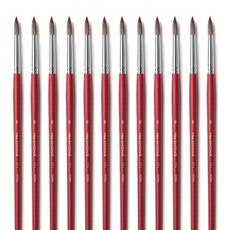 화홍 771 고급 수채화 환붓, 8호, 12개