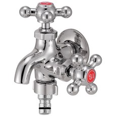 S.I. Metal 十字雙出口分離式熱水水龍頭, 1個