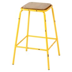 마켓비 DORTGEN 빈티지바스툴 SM-1074K-W, 옐로우, 1개
