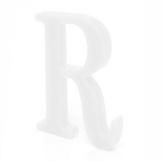 홈 인테리어 소품 스텐딩 이니셜 02, R + 화이트