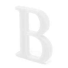 홈 인테리어 소품 스텐딩 이니셜 02, B + 화이트