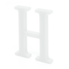 홈 인테리어 소품 스텐딩 이니셜 02, H + 화이트