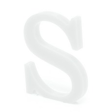 홈 인테리어 소품 스텐딩 이니셜 02, S + 화이트