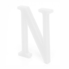 홈 인테리어 소품 스텐딩 이니셜 02, N + 화이트