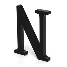 홈 인테리어 소품 스텐딩 이니셜 02, N + 블랙