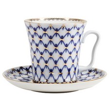 임페리얼포슬린 코발트넷 레닌그라드 머그컵 + 소서 311-13955, 혼합 색상, 1세트