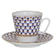 임페리얼포슬린 본코발트넷 에스프레소 블랙 커피컵 + 소서 311-14569, 혼합 색상, 1세트