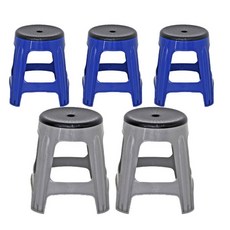 루나하우스 야외 회전의자 블루 3p + 그레이 2p, 블루, 그레이, 1개