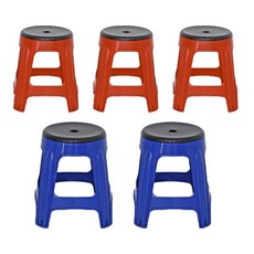 루나하우스 야외 회전의자 레드 3p + 블루 2p, 레드, 블루, 1개